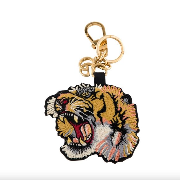 Gucci Embroidered Tiger Keychain Bag Charm - Picture 1 of 5